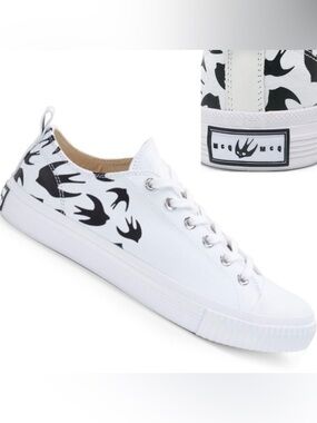 McQ Alexander McQueen Swallow Low Top Canvas Sneakers 39 9
